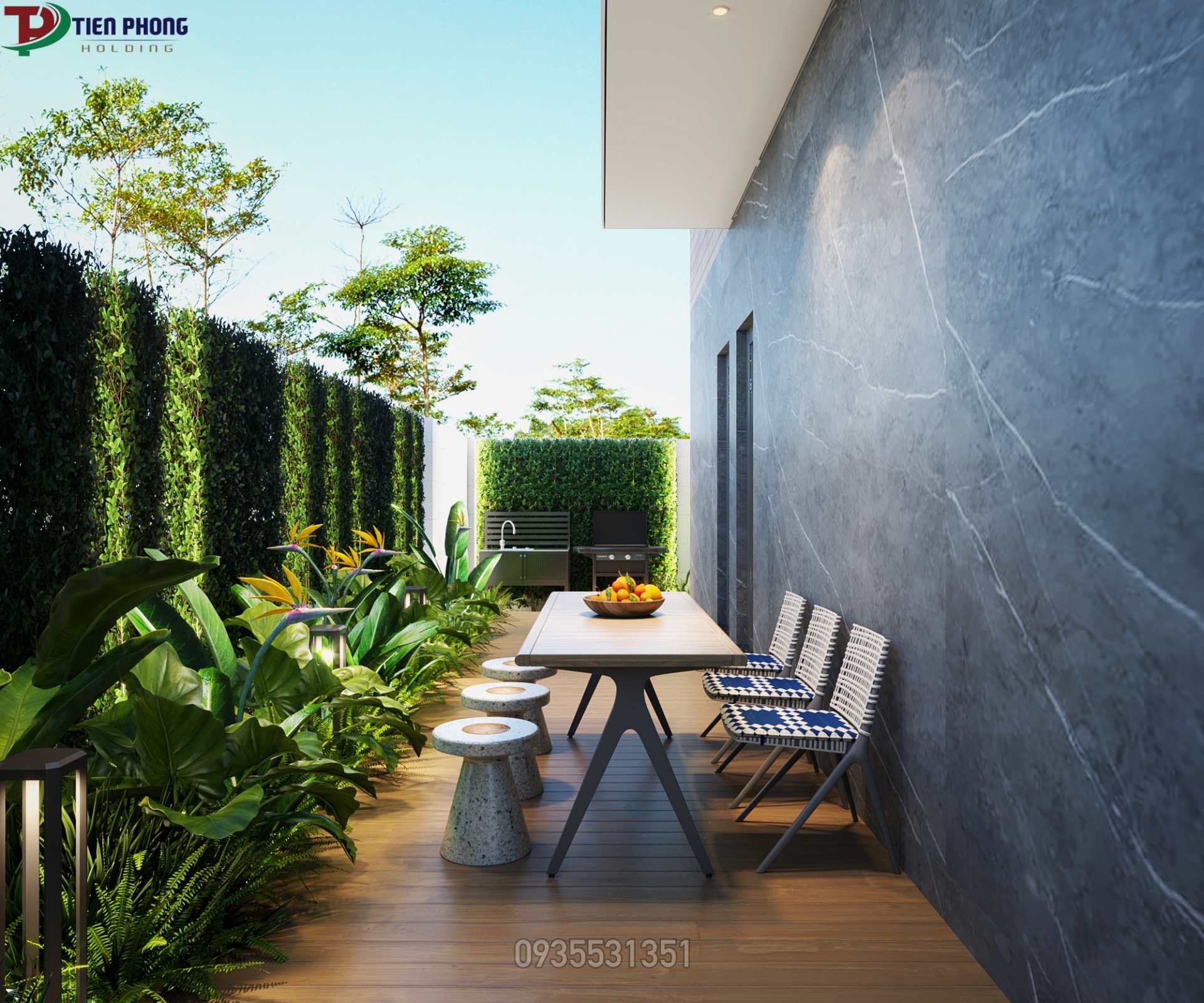 Phối cảnh nội thất biệt thự coral hawaii M8-1_BBQ_OP1