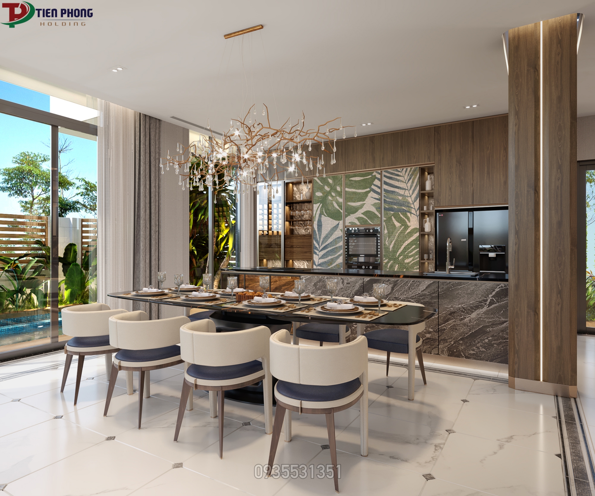 Phối cảnh nội thất biệt thự coral hawaii M8-1_KITCHEN