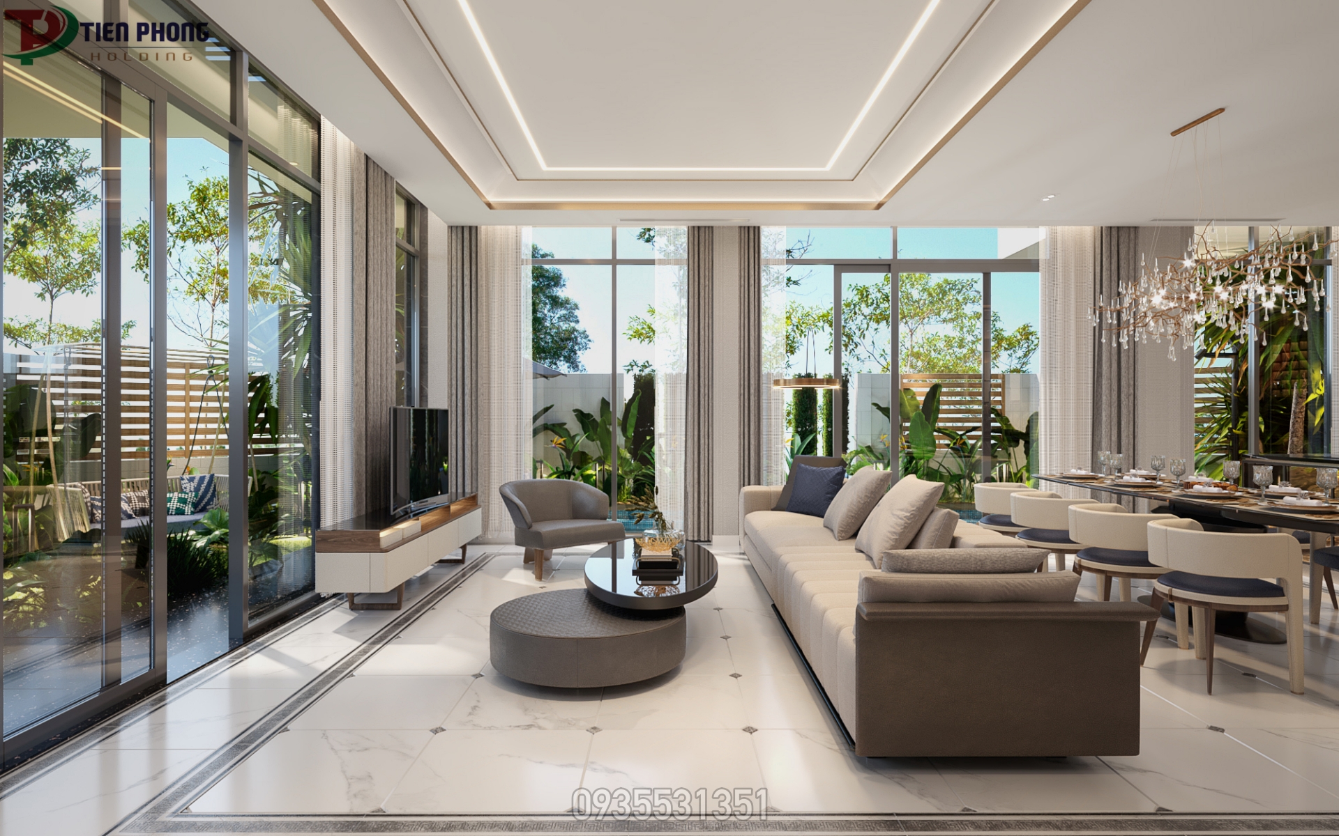 Phối cảnh nội thất biệt thự coral hawaii M8-1_LIVING-2