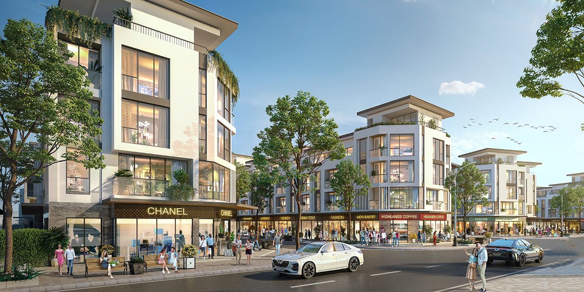 Phối cảnh khu phố meyhomes crystal city - ban ngày