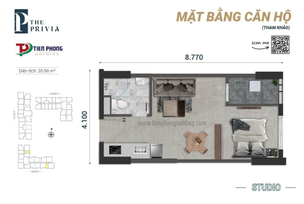 Thiết kế căn hộ the privia studio
