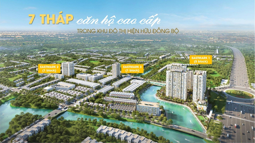 Thiết kế 7 tháp căn hộ dự án MT Eastmark City Quận 9