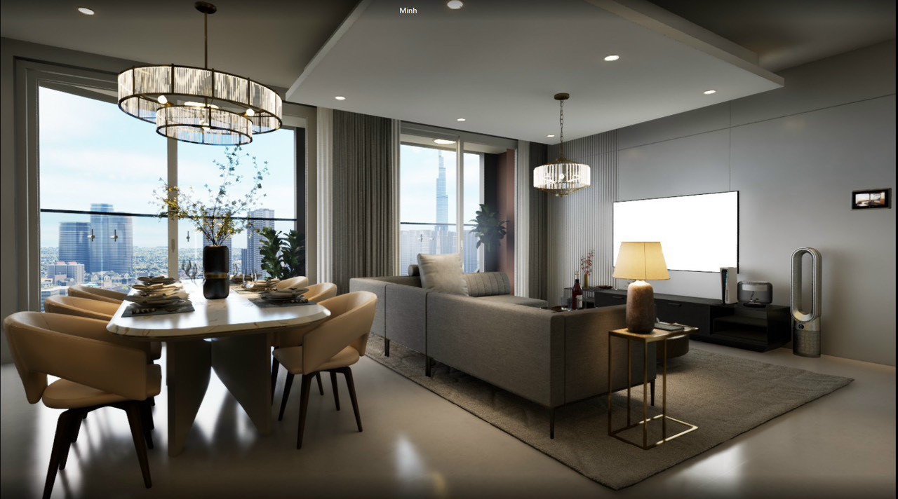 Phối cảnh không gian căn hộ thu thiem zeit river