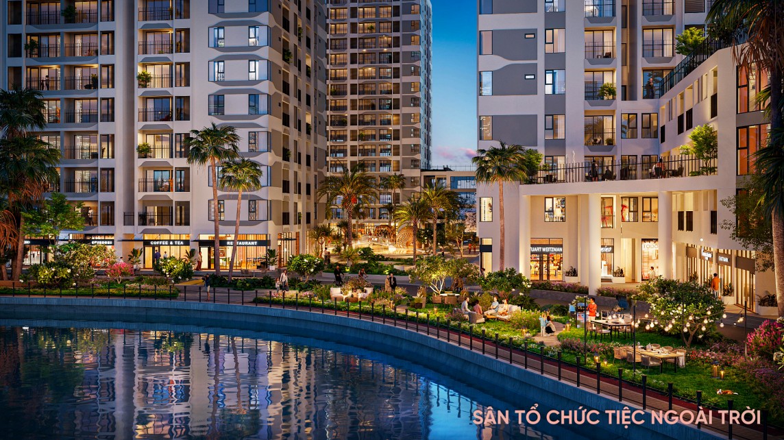 Sân tổ chức tiệc ngoài trời hybrid mt eastmark city