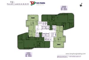 Mặt bằng tầng 22 24 26 28 30 tháp T2 Thu Thiem Zeit River