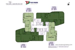 Mặt bằng tầng 23 25 27 29 tháp T2 Thu Thiem Zeit River