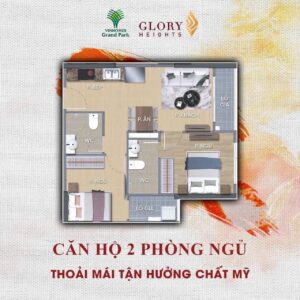 Thiết kế căn hộ 2PN Glory Heights