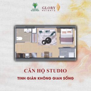 Thiết kế căn hộ Studio Glory Heights