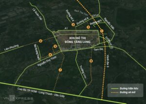 8 tuyến đường qua khu đô thị Đông Tăng Long