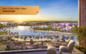 Ban công kính tràn panaroma căn hộ glory heights
