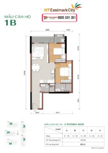 MẪU CĂN HỘ 1B THÁP D MT EASTMARK CITY