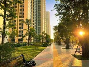 Hình thực tế Vinhomé Grand Park - nắng chiều