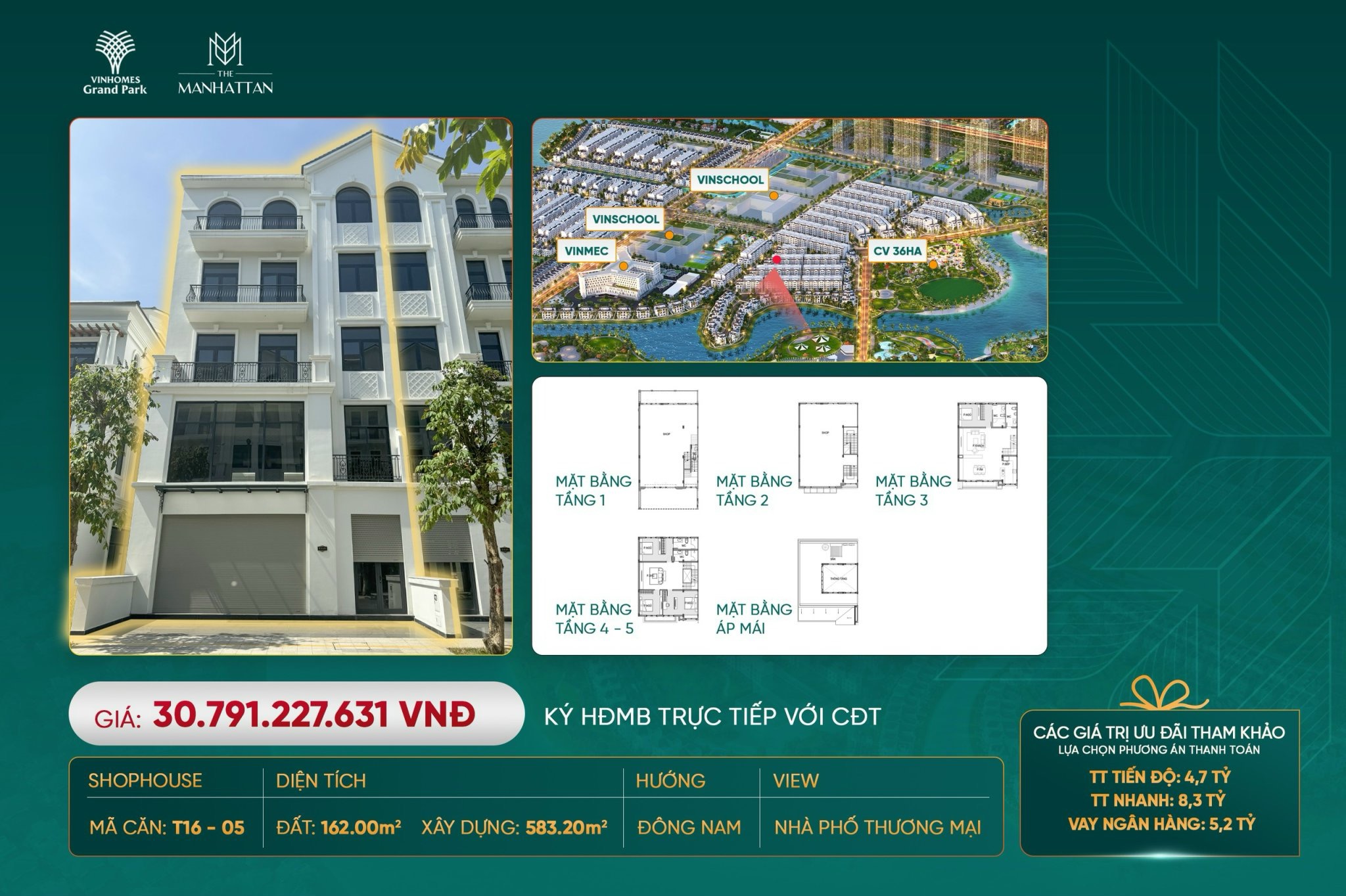 nha pho the manhattan vinhomes grand park t16-05