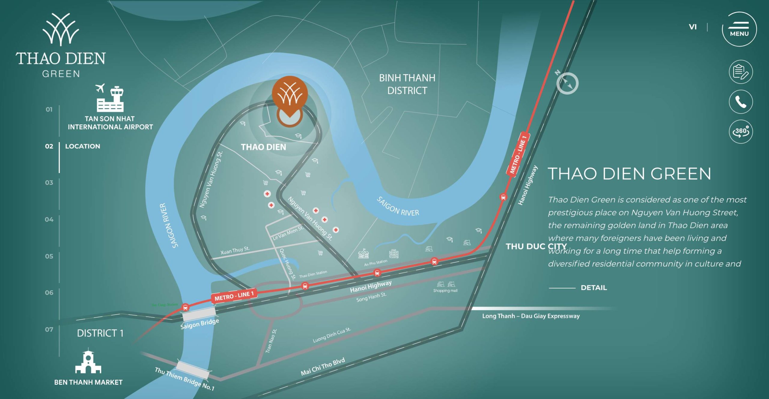 Thao Điền Green - Vẻ Đẹp Mãn Nhãn Từ Căn Hộ View Sông Vĩnh Viễn 22 Vị trí đắc địa Thảo Điền Green