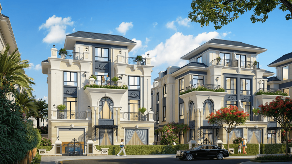 Phối cảnh biệt thự đơn lập Gladia – Không gian riêng tư, sân vườn rộng
