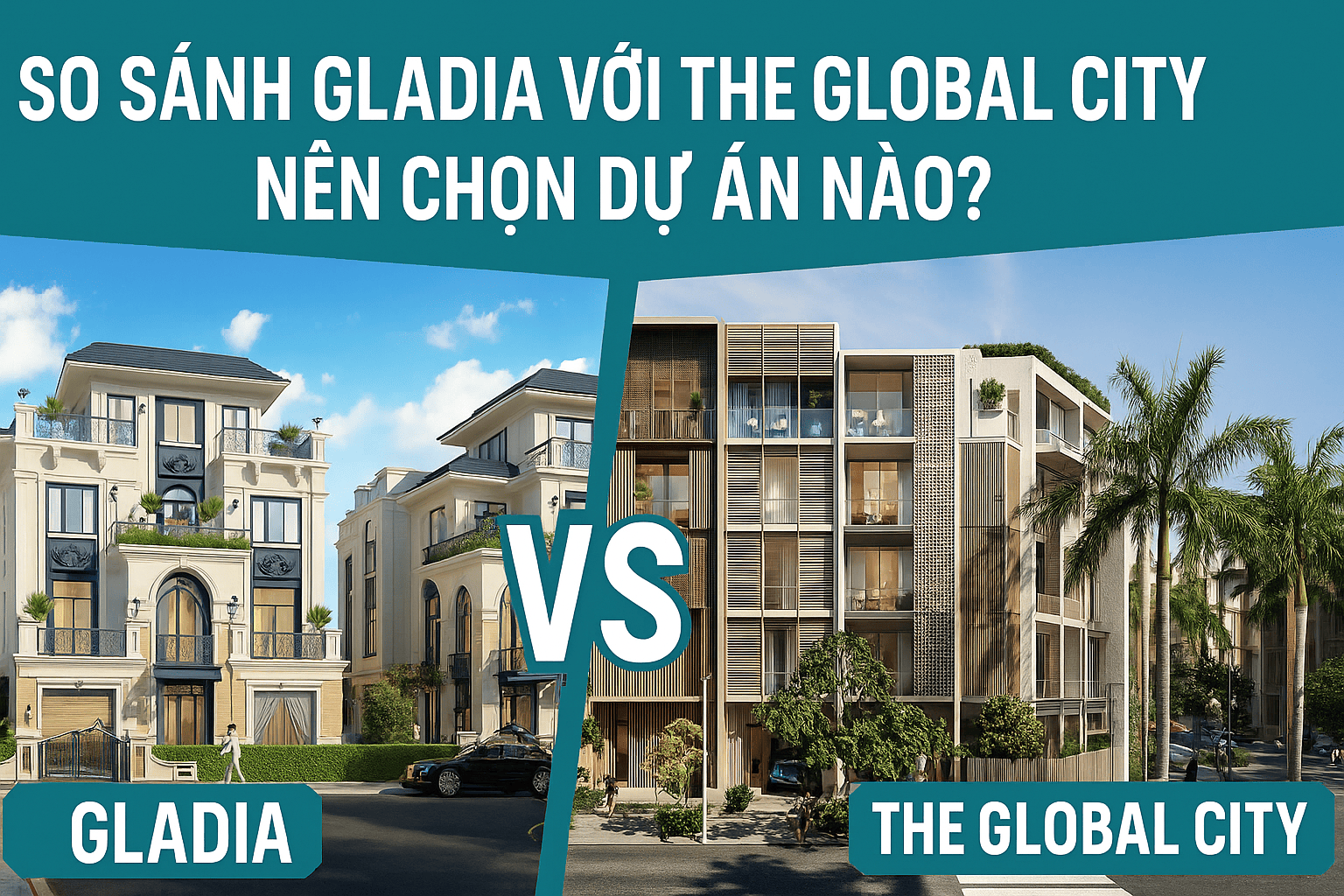 So sánh Gladia by The Waters và The Global City – Nên chọn dự án nào tại TP. Thủ Đức?