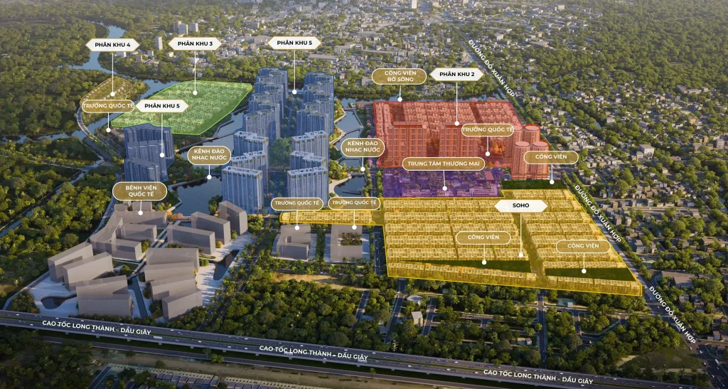 Toàn cảnh tiện ích đại đô thị The Global City – Masterise Homes tại Thủ Đức, quy mô 117ha, phong cách Singapore hiện đại