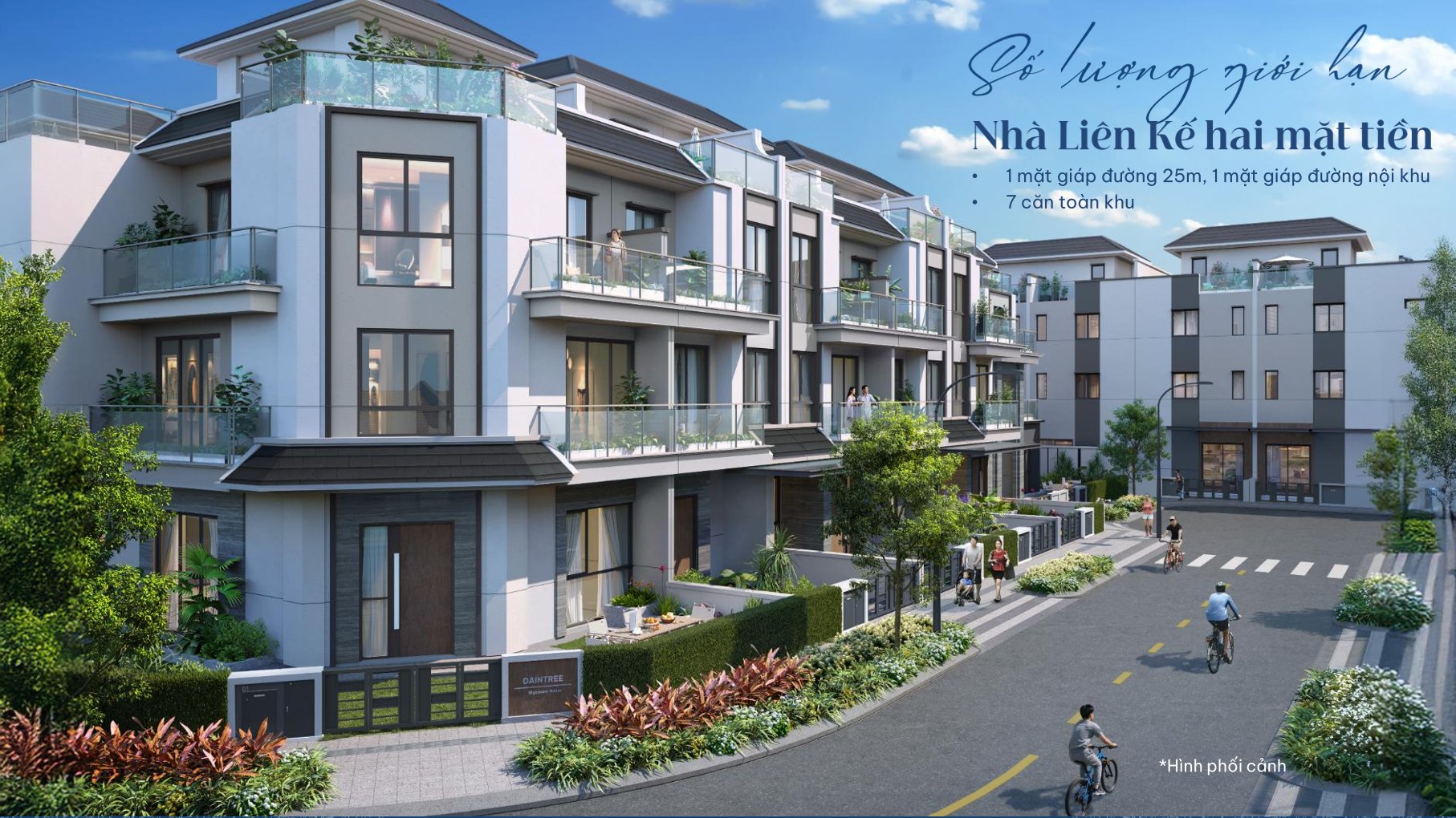 Thiết kế nhà phố liên kế 2 mặt tiền Gladia by The Waters