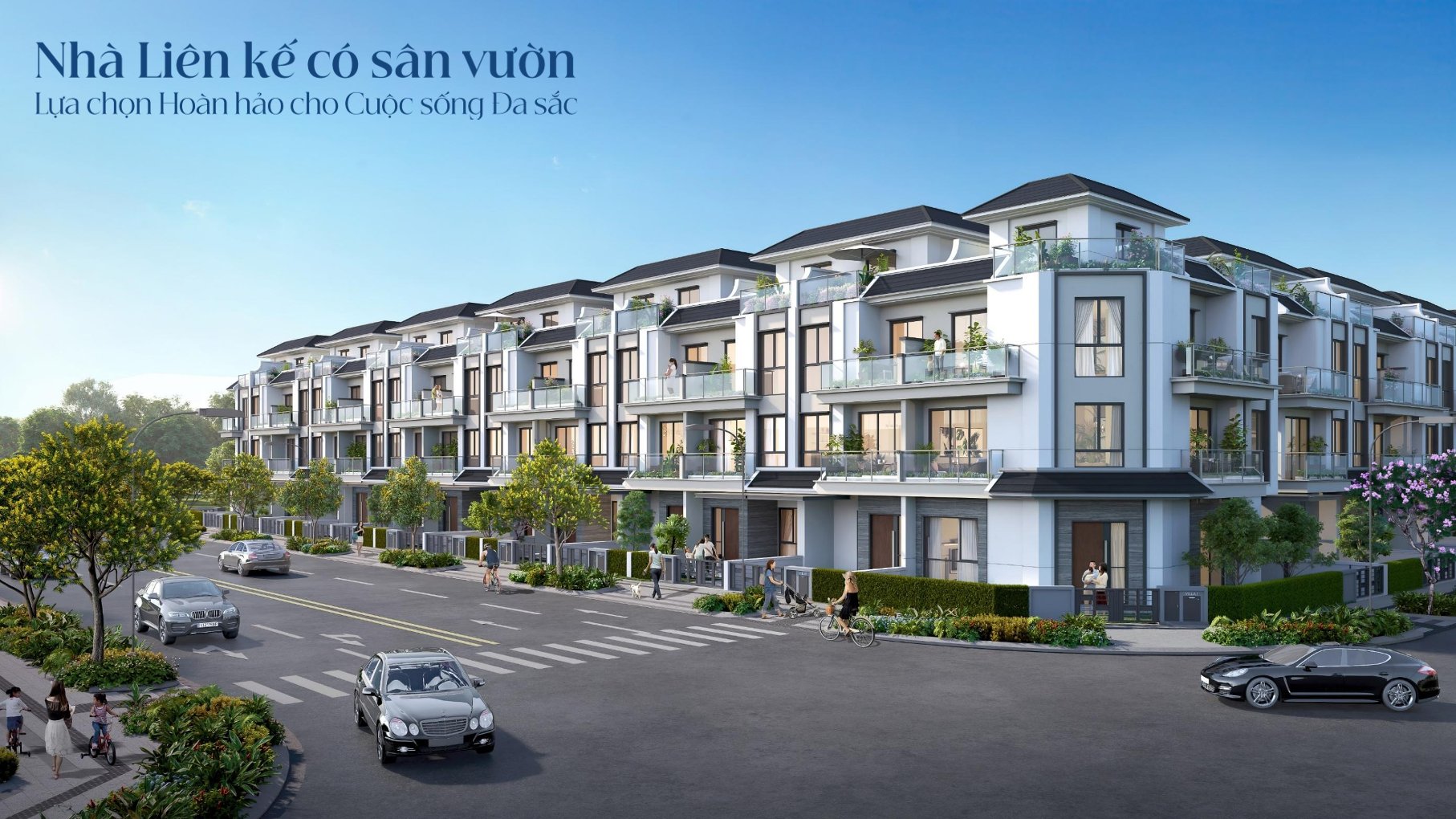 Thiết kế nhà phố liên kế sân vườn Gladia by The Waters