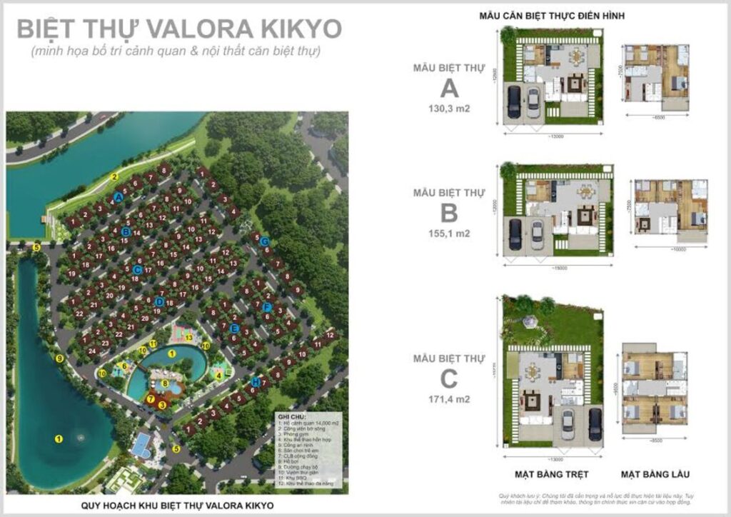 Valora Kikyo Residences Nam Long – Biệt thự cao cấp ven sông Quận 9, Thủ Đức mặt bằng mẫu nhà valora kikyo