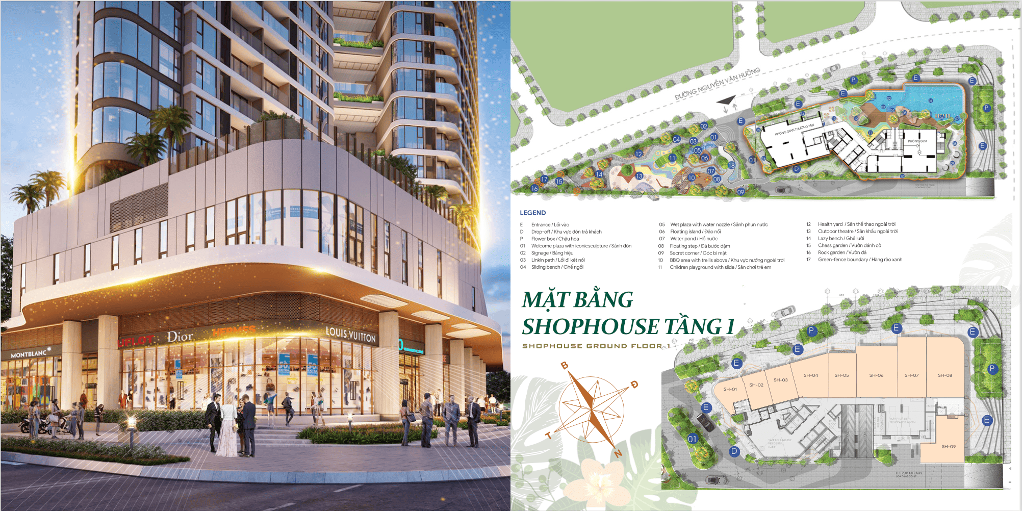 Shophouse Thảo Điền Green: 9 Căn Có Sổ Hồng Riêng – Sở Hữu Lâu Dài, Cho Thuê Sinh Lời Cao! mat bang layout shophouse thao dien green