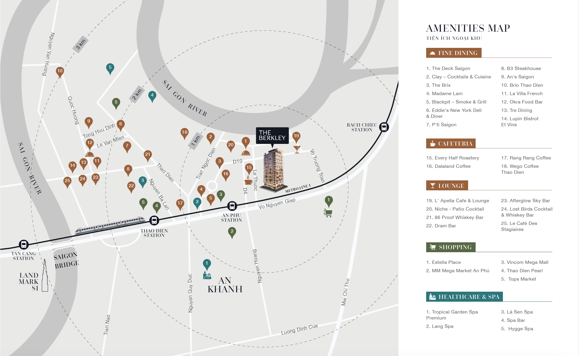 Bản đồ vị trí dự án Berkley Thảo Điền tại trung tâm Thảo Điền TP Thủ Đức