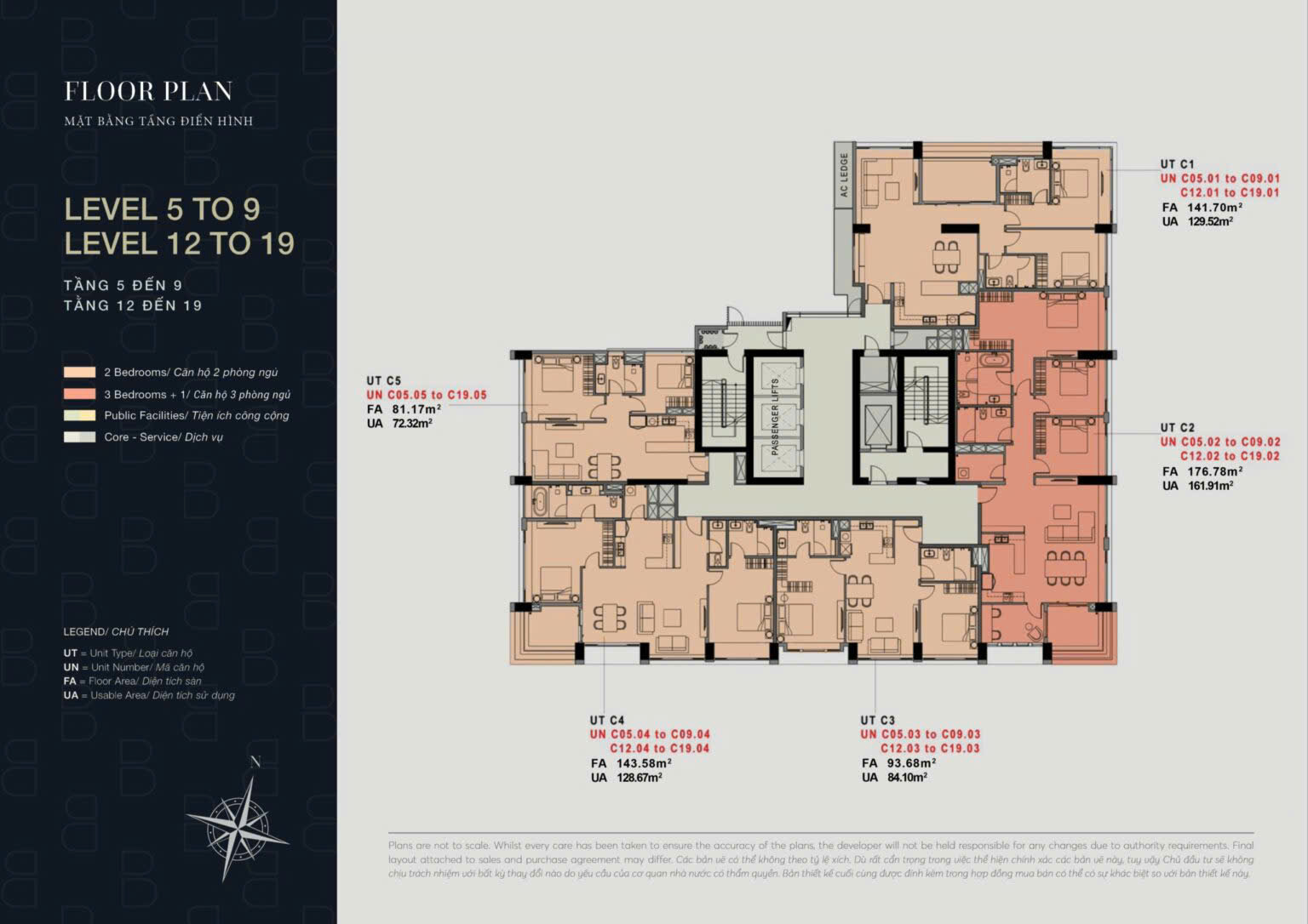 Mặt bằng chi tiết căn hộ The Berkley Thảo Điền