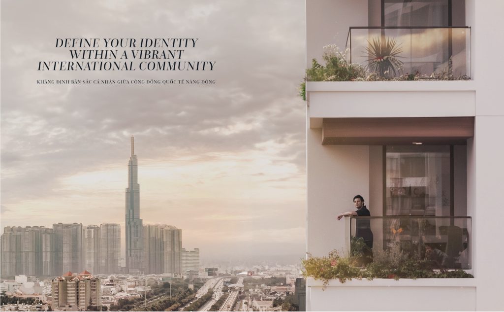 Phối cảnh ban công căn hộ 3 phòng ngủ tại the berkley thảo điền với thiết kế rộng rãi, đón gió tự nhiên và tầm nhìn thoáng đãng ra khu thảo điền.