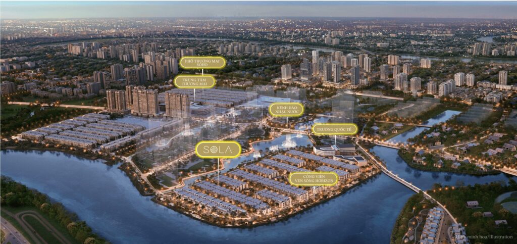 Vị trí bán đảo Sola The Global City