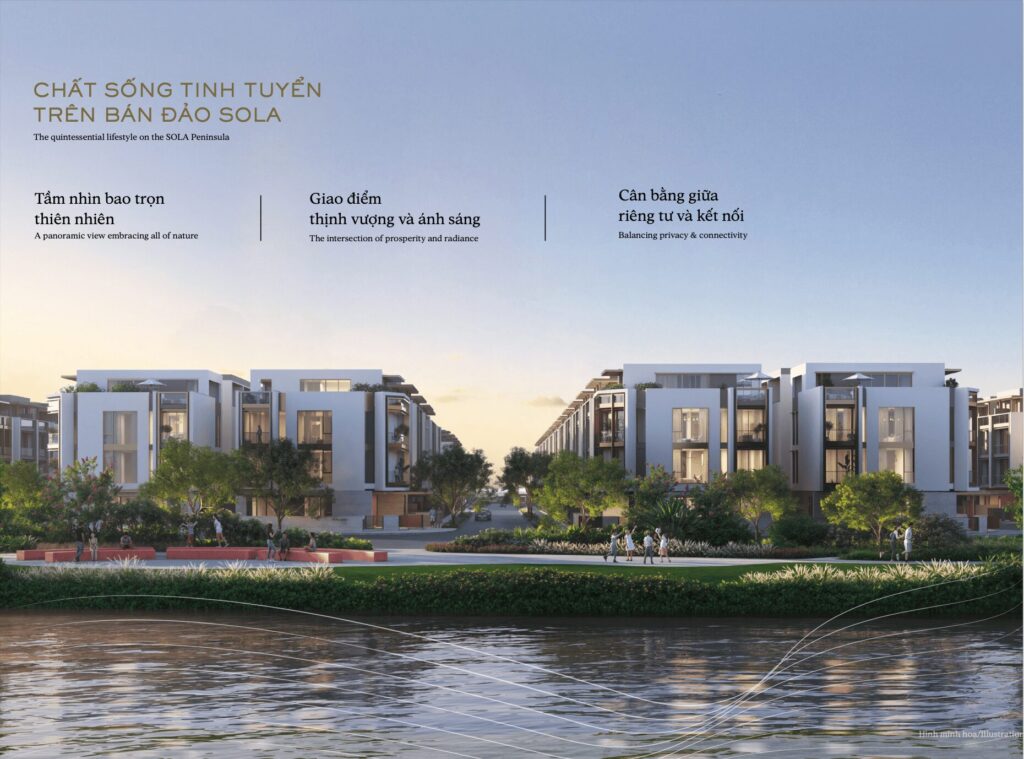 Thiết kế villa vườn biệt lập phân khu Sola Đảo Ánh Dương The Global City