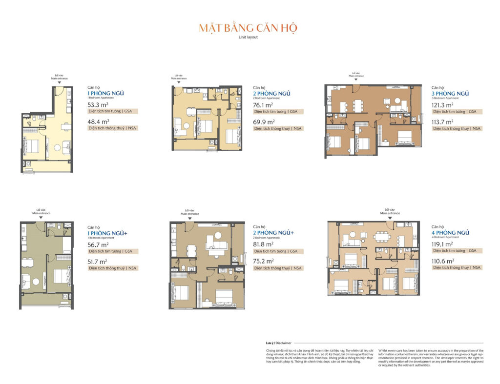 Layout căn hộ Masteri Cosmo Central CT4