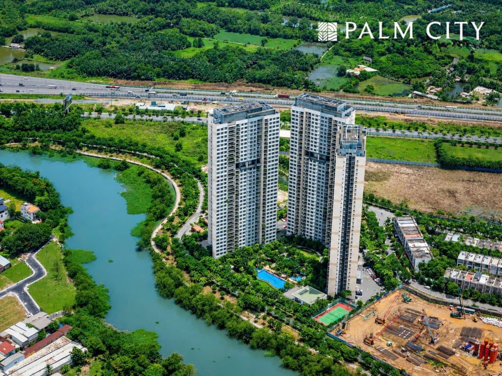 Thực tế kết nối vị trí dự án Palm River cạnh Palm Heights và khu đô thị Palm City