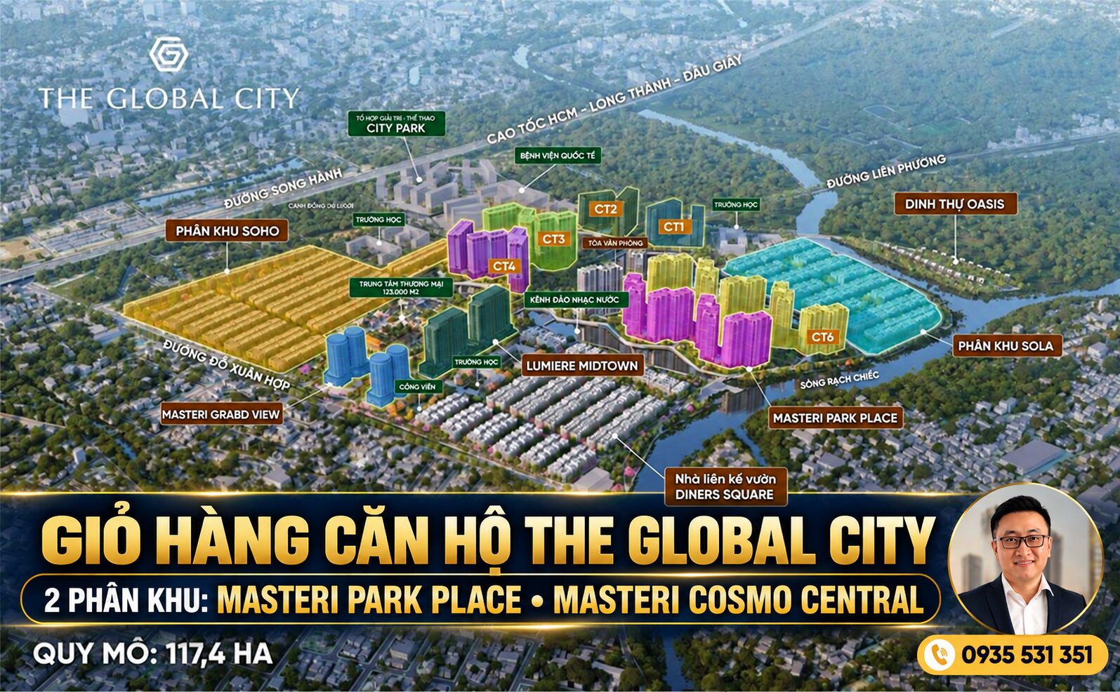 Giỏ hàng masteri park place và cosmo central tại the global city 2026